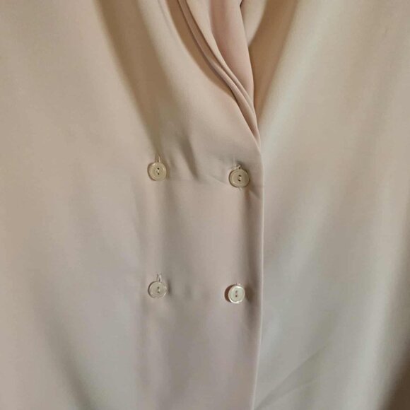 EUC Vintage Impressions Blouse - double breasted closure and draped neckline - Picture 6 of 6